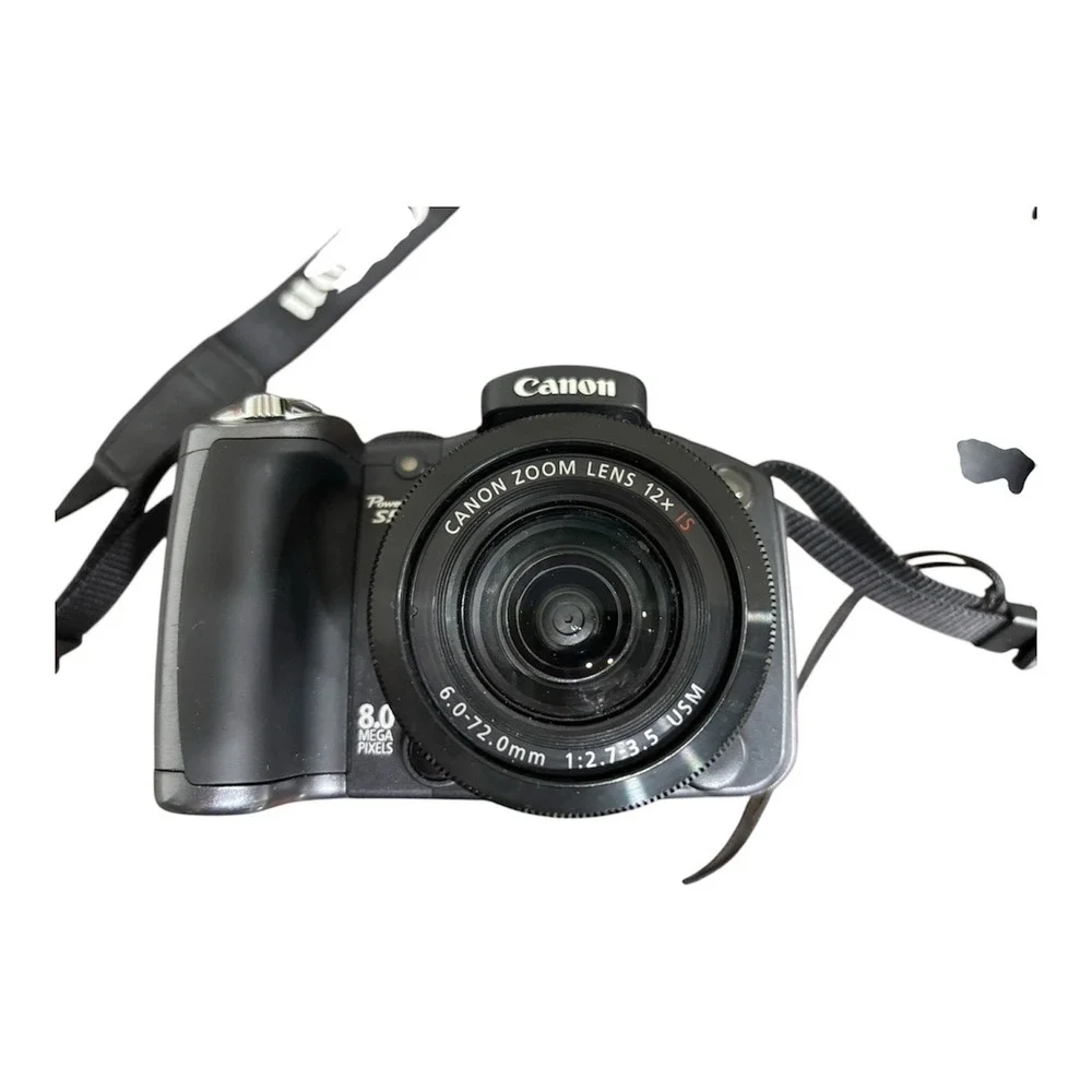 Canon PowerShot S5 IS 8MP Digital Camera 12x Optical Zoom Image Stabilizer W/Bag